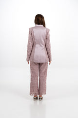 Satin Panel Embroidered Lace Jacket