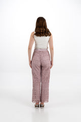 Lace Wide-Leg Pants