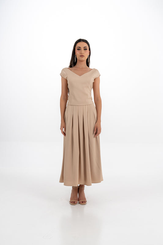 Sweetheart Neck Cap Sleeve Top