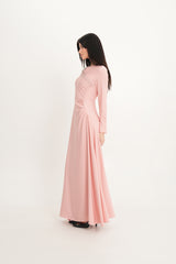 Asymmetrical Beaded Cut-Out Maxi Dress