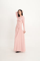 Asymmetrical Beaded Cut-Out Maxi Dress