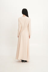 Asymmetrical Beaded Cut-Out Maxi Dress