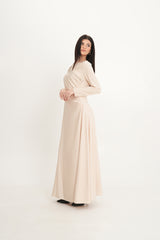 Asymmetrical Beaded Cut-Out Maxi Dress