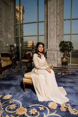 Embellished Pleated Maxi Gown – Elegant Evening & Occasion Wear