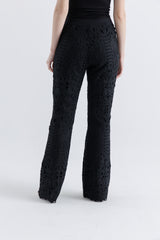 بنطال واسع من قماش الليزر كَت