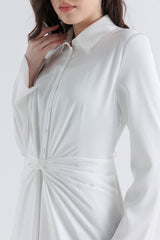 Knotted Front High-Low Maxi Dress