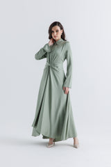 Knotted Front High-Low Maxi Dress