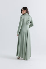 Knotted Front High-Low Maxi Dress