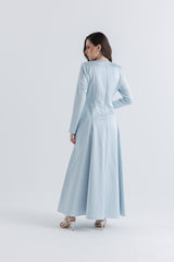 Radiant Crystal-Studded Satin Gown