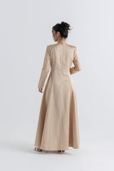 Radiant Crystal-Studded Satin Gown