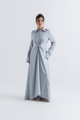 Knotted Front High-Low Maxi Dress