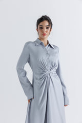 Knotted Front High-Low Maxi Dress