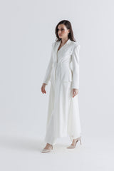 Tailored Belted Long Coat Dress