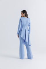 Asymmetrical Tailored Crepe Blouse