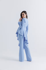 Asymmetrical Tailored Crepe Blouse