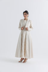 Floral Textured A-Line Jacquard Dress