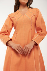 Embroidered Linen Maxi Dress