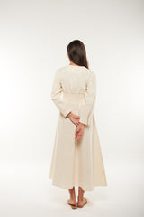 Embroidered Linen Maxi Dress