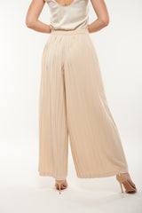 Pleated Wide-Leg Palazzo Pants