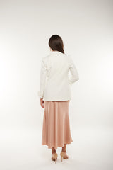 Satin Flared Midi Skirt