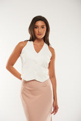 Tailored Sleeveless Button-Up Vest