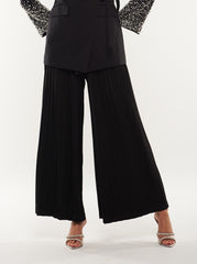 Pleated Wide-Leg Palazzo Pants