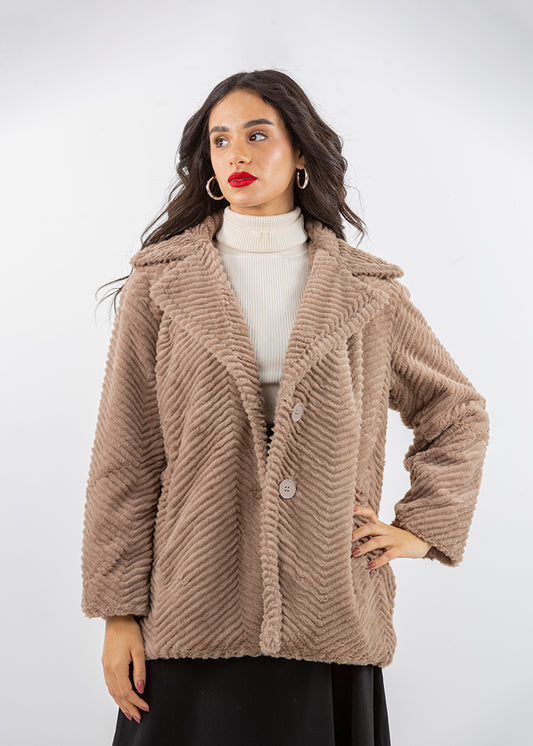 2322001-Faux Fur Jacket - Montania Shop