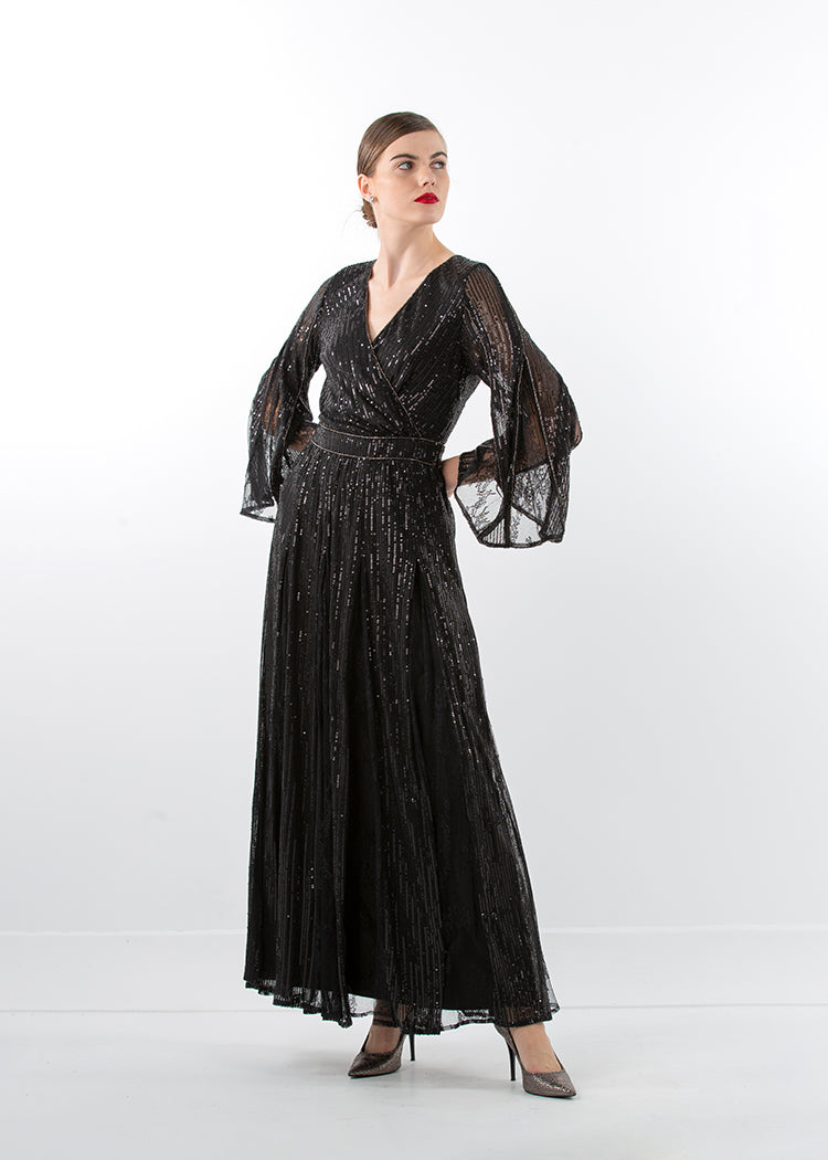 2306135-Sequin Maxi Dress - Montania Shop
