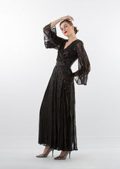 2306135-Sequin Maxi Dress - Montania Shop