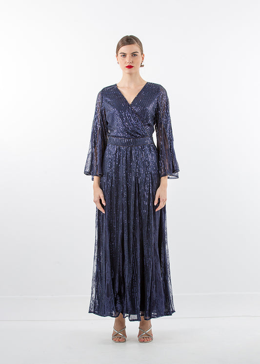 2306135-Sequin Maxi Dress - Montania Shop