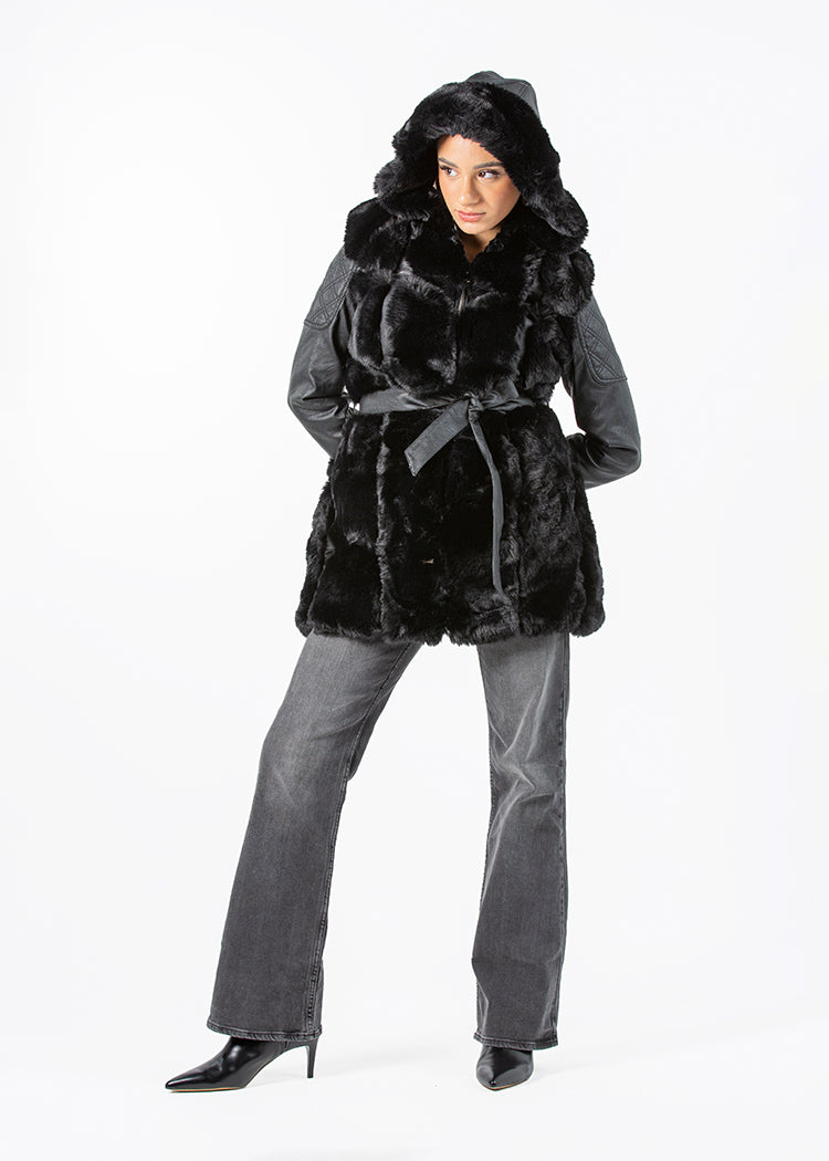 2322004-Faux Fur Jacket - Montania Shop