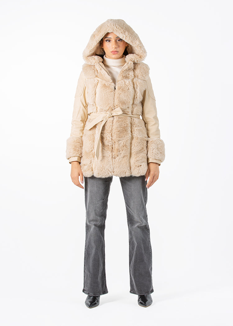2322004-Faux Fur Jacket - Montania Shop