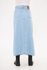 تنورة ماكسي ضيقة من قماش الدنيم