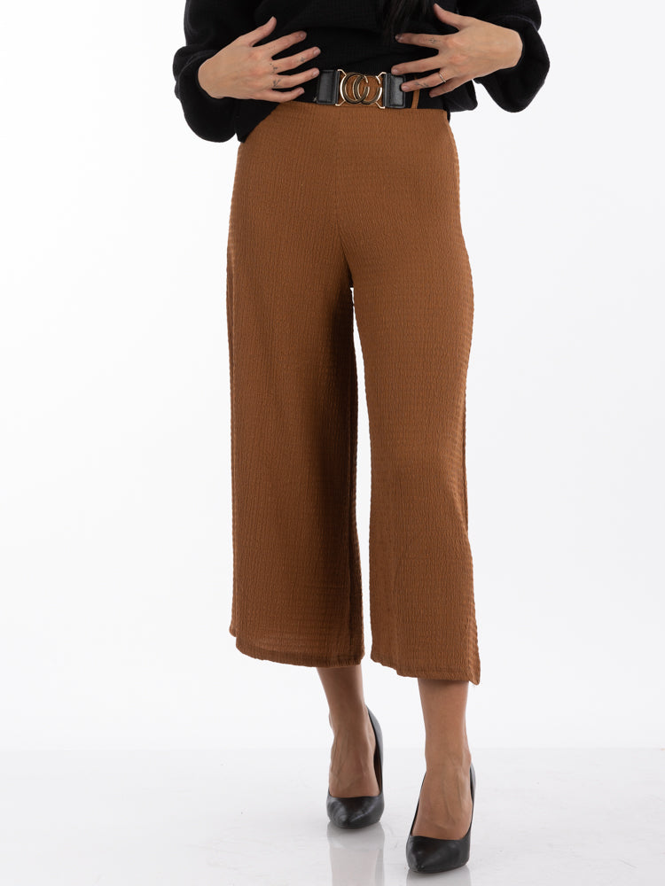 2204156- High Waist Wide Leg Pants - Montania Shop