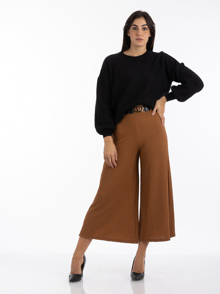 2204156- High Waist Wide Leg Pants - Montania Shop