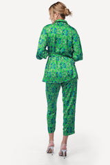 2304004- Linen Printed Pants - Montania Shop