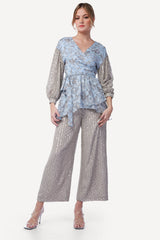 2305002- Poplin Wrap Blouse - Montania Shop