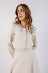 Elegant Embellished Crop Jacket