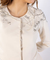 Elegant Embellished Crop Jacket