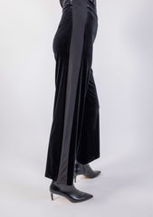 Elegant Black Velvet Trousers