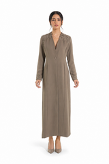Lace Trim Tailored Coat Dress