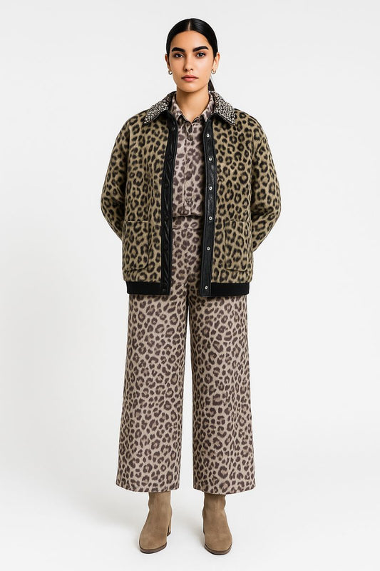 The Valeria Leopard Statement Jacket