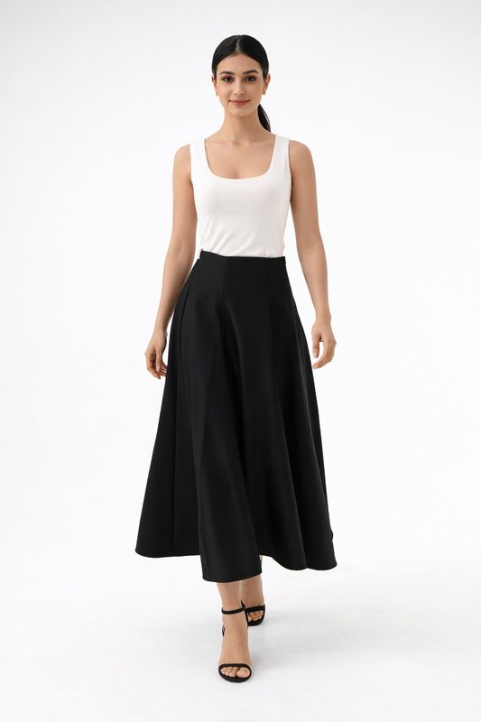 The Elara Flow Midi Skirt