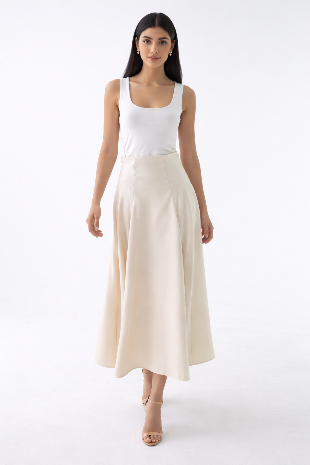 The Elara Flow Midi Skirt