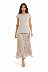 Celeste Lace Hem Maxi Dress