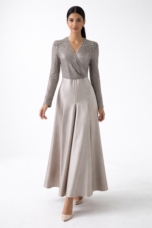 The Celestia Embellished Evening Dress