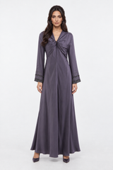 Embellished Twist-Front Maxi Dress