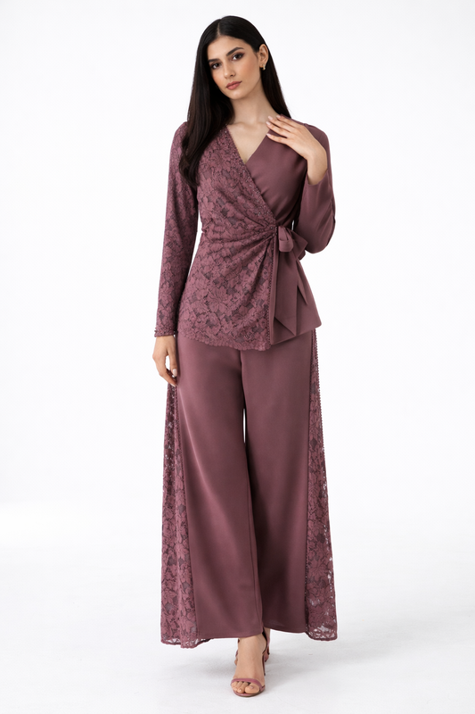The Seraphine Lace-Wrap Blouse