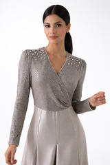 The Celestia Embellished Evening Dress