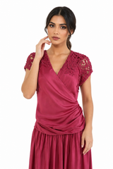 Aurélia Embellished Satin Maxi Dress